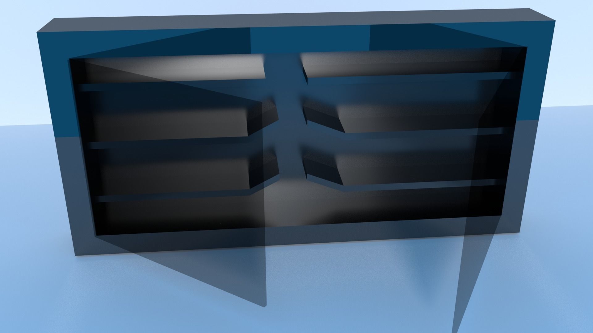 almirah or showcase Low-poly 3D model_2