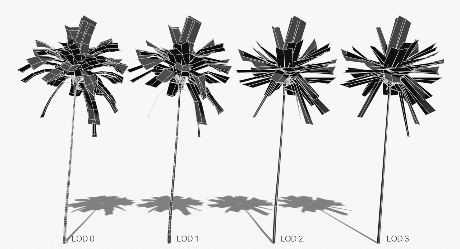 Coconut Palm Tree 19400 Low-poly 3D model_2