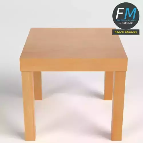Low square side table
