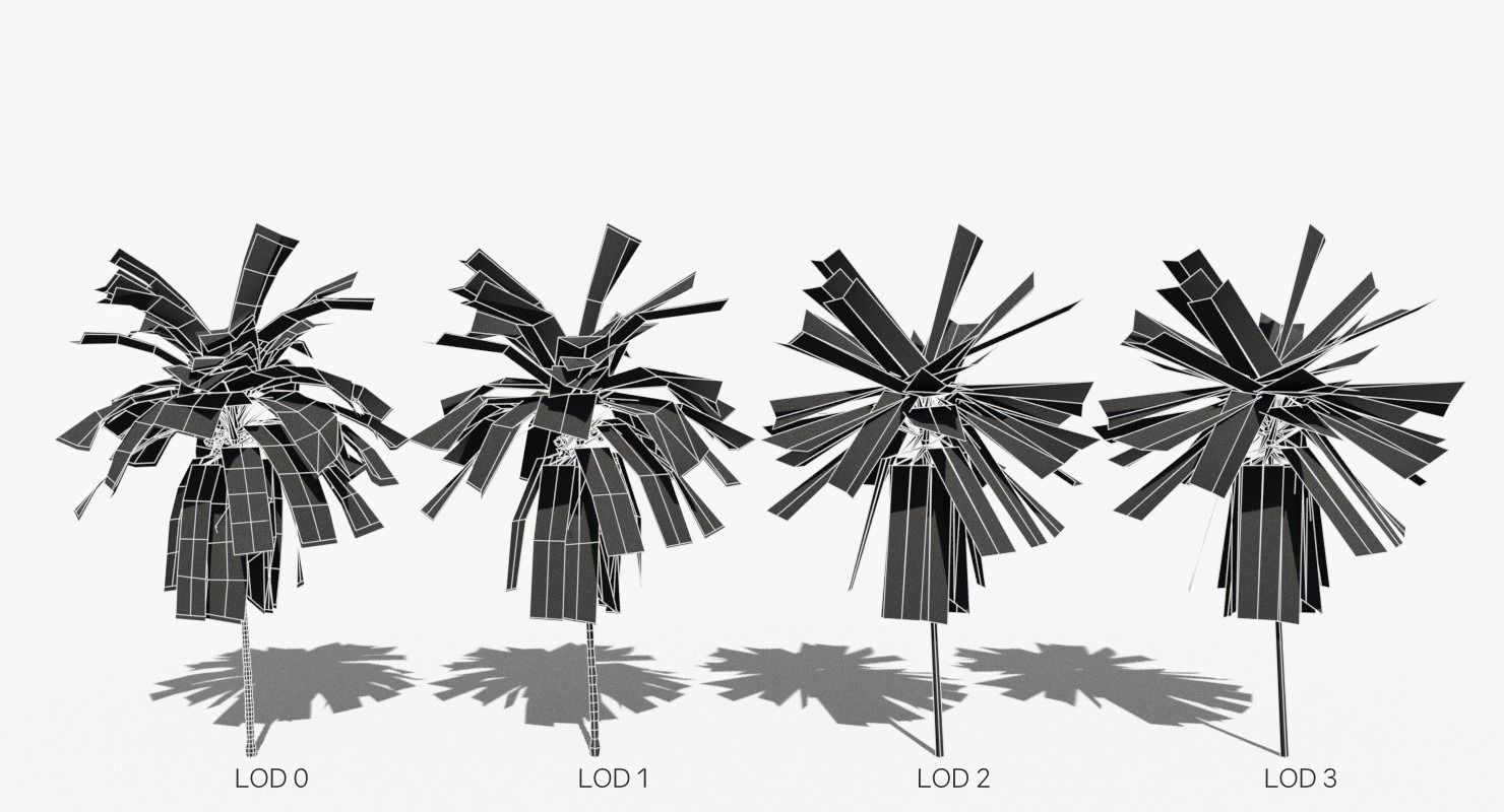 Coconut Palm Tree 21166 Low-poly 3D model_2