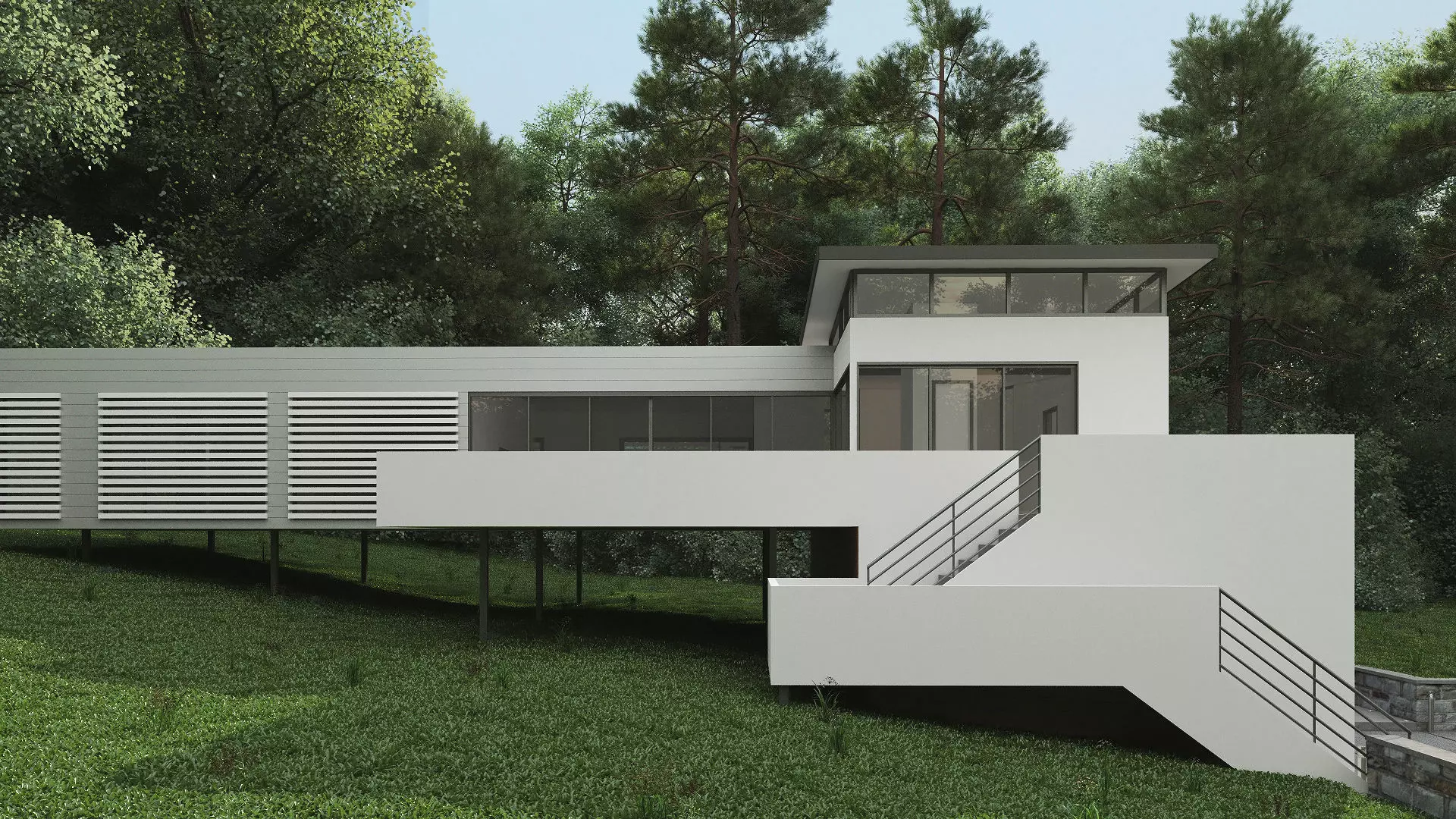 Haning Residential Villa Revit Model 3D model_0
