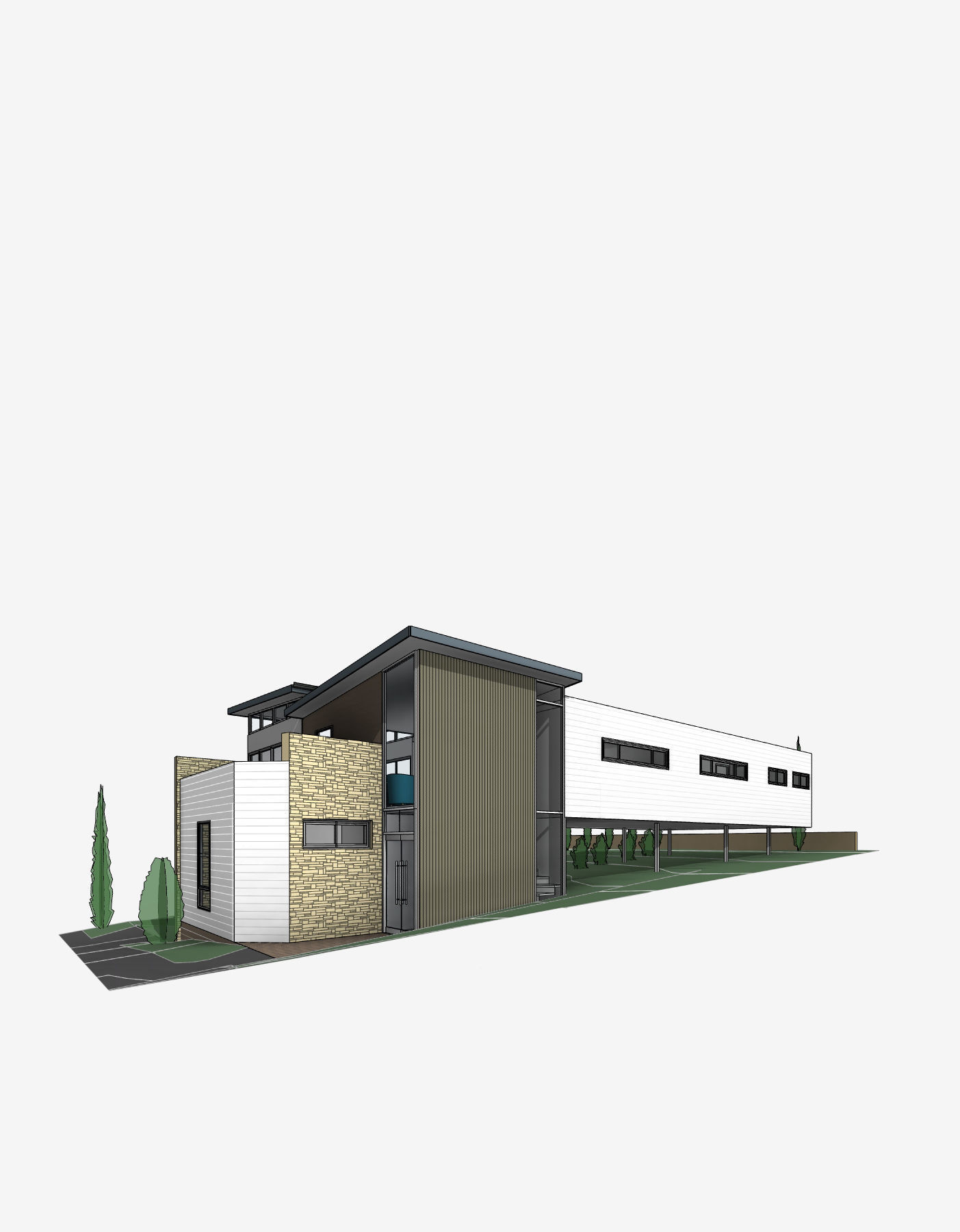 Haning Residential Villa Revit Model 3D model_6