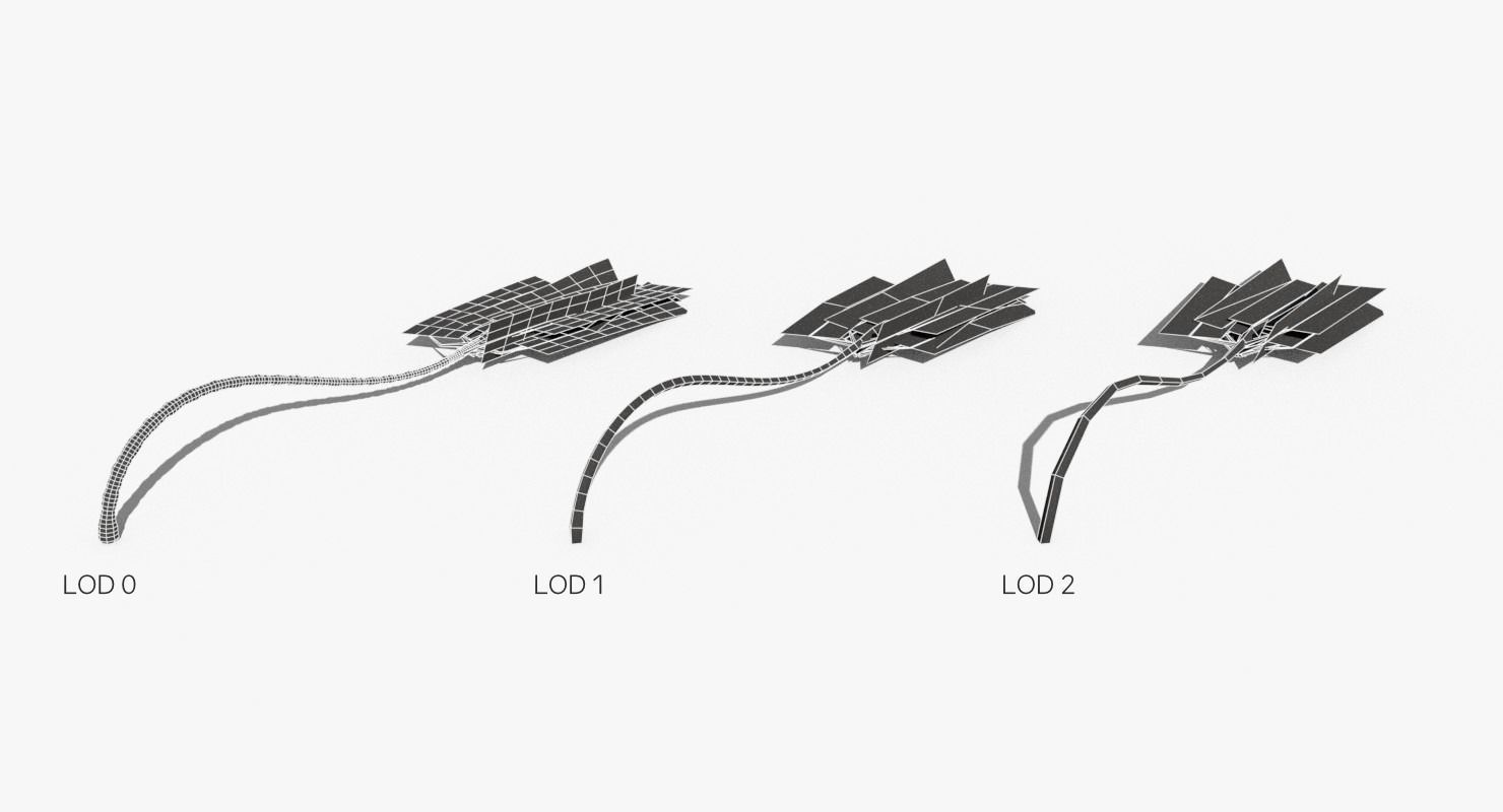 Coconut Palm Tree 23915 Low-poly 3D model_2