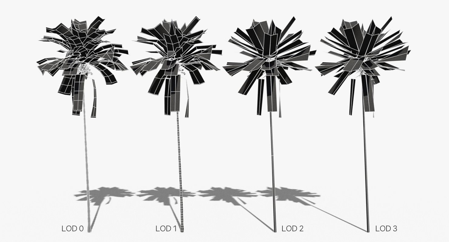 Coconut Palm Tree 30505 Low-poly 3D model_2