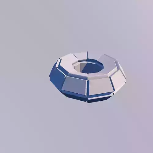Sci Fi Torus Object No5 - Pyramid Sphere Torus 2019 Low Poly