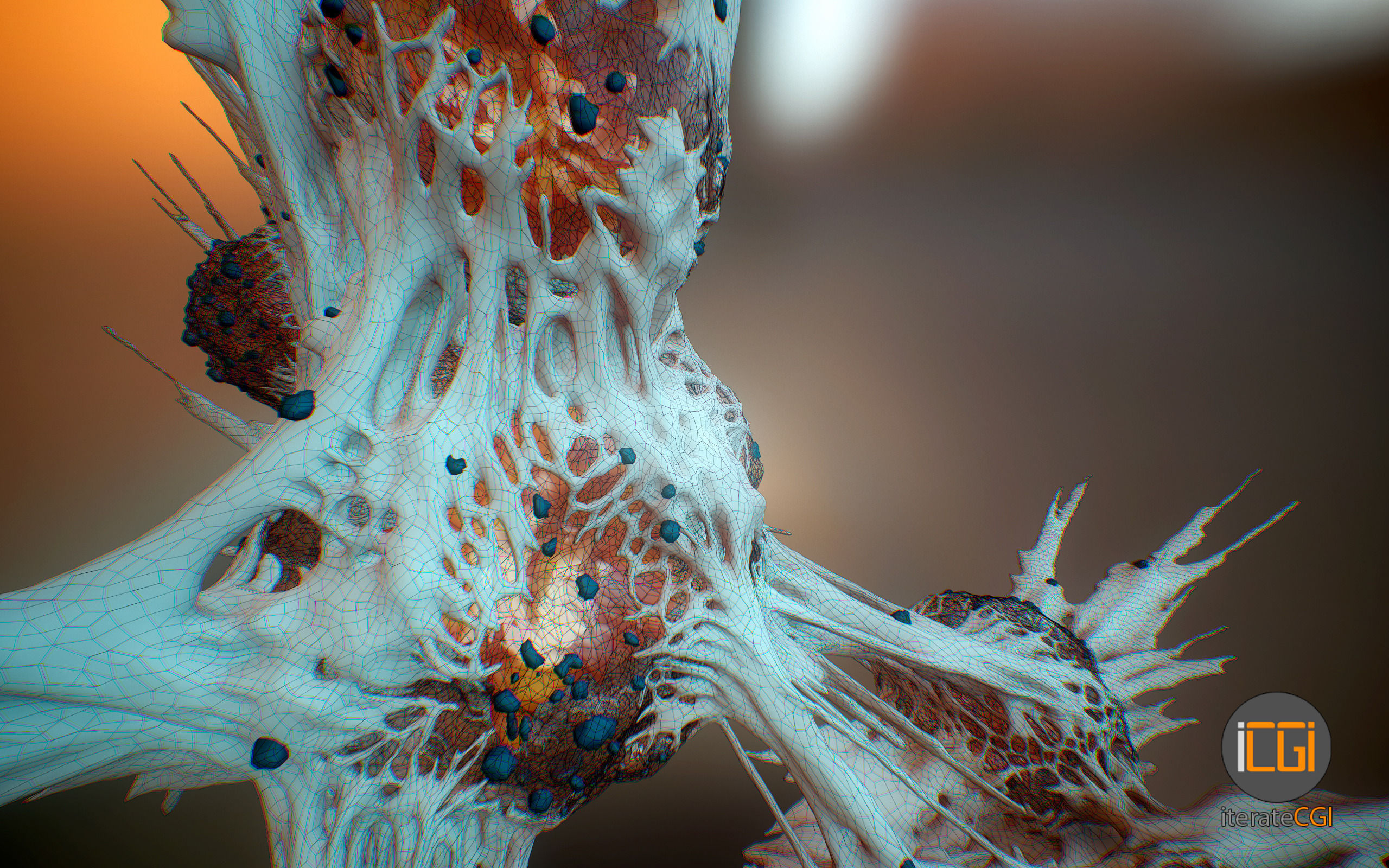 Cancer Cells 3D model Low-poly 3D model_25