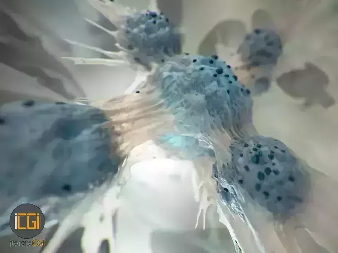 Cancer Cells 3D model Low-poly 3D model