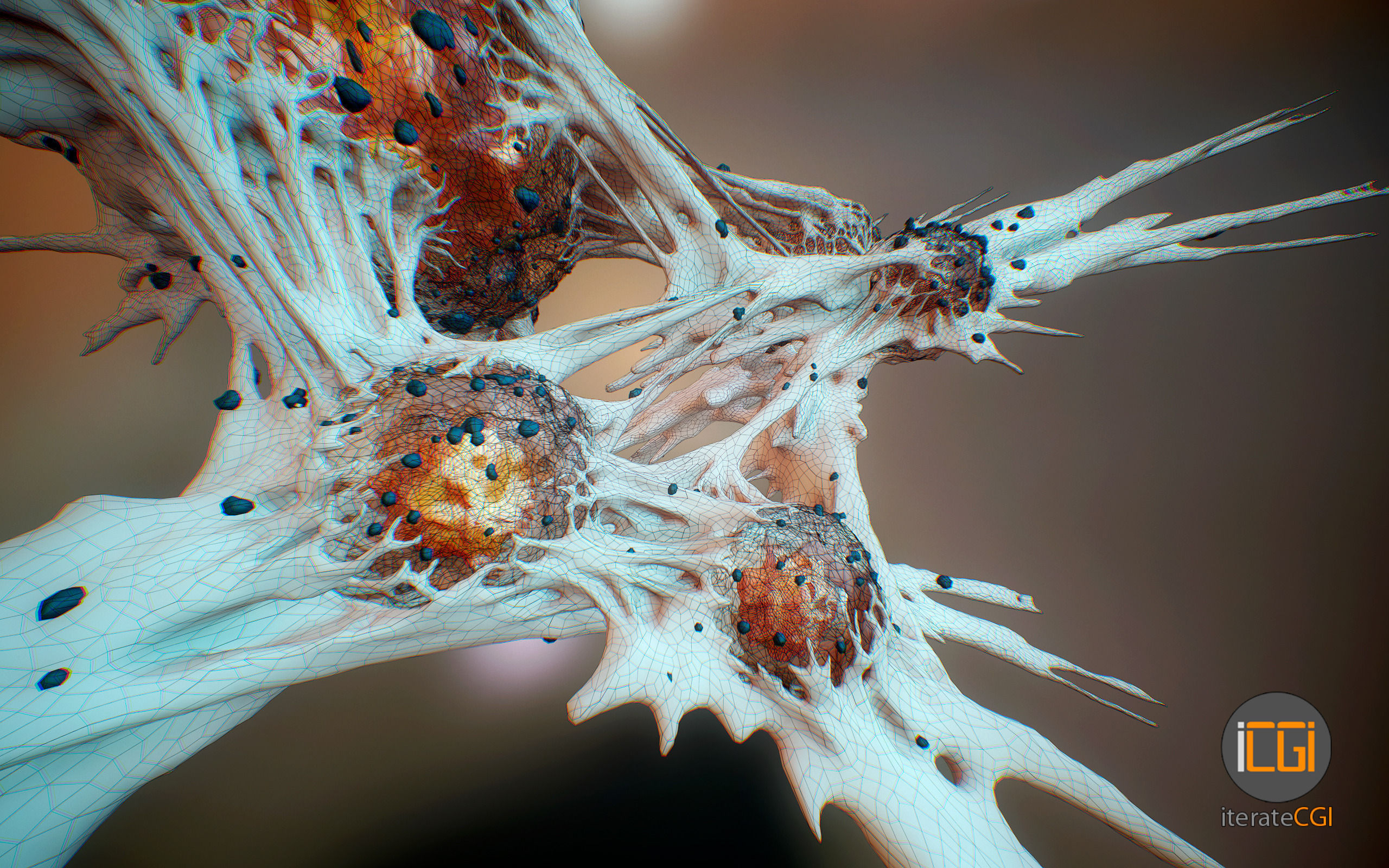 Cancer Cells 3D model Low-poly 3D model_26