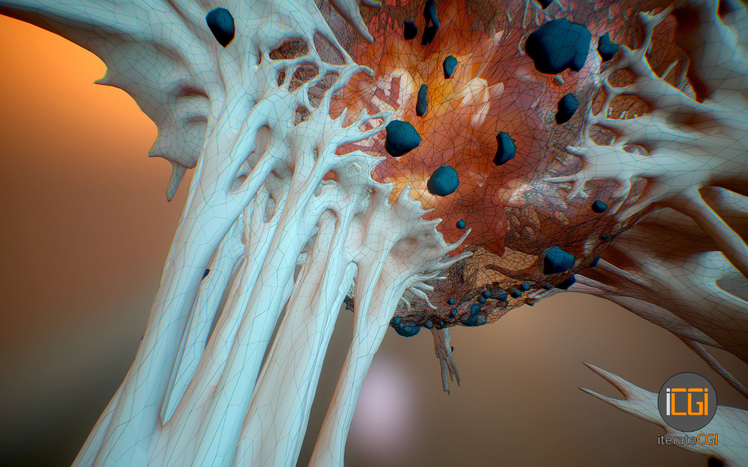 Cancer Cells 3D model Low-poly 3D model_24