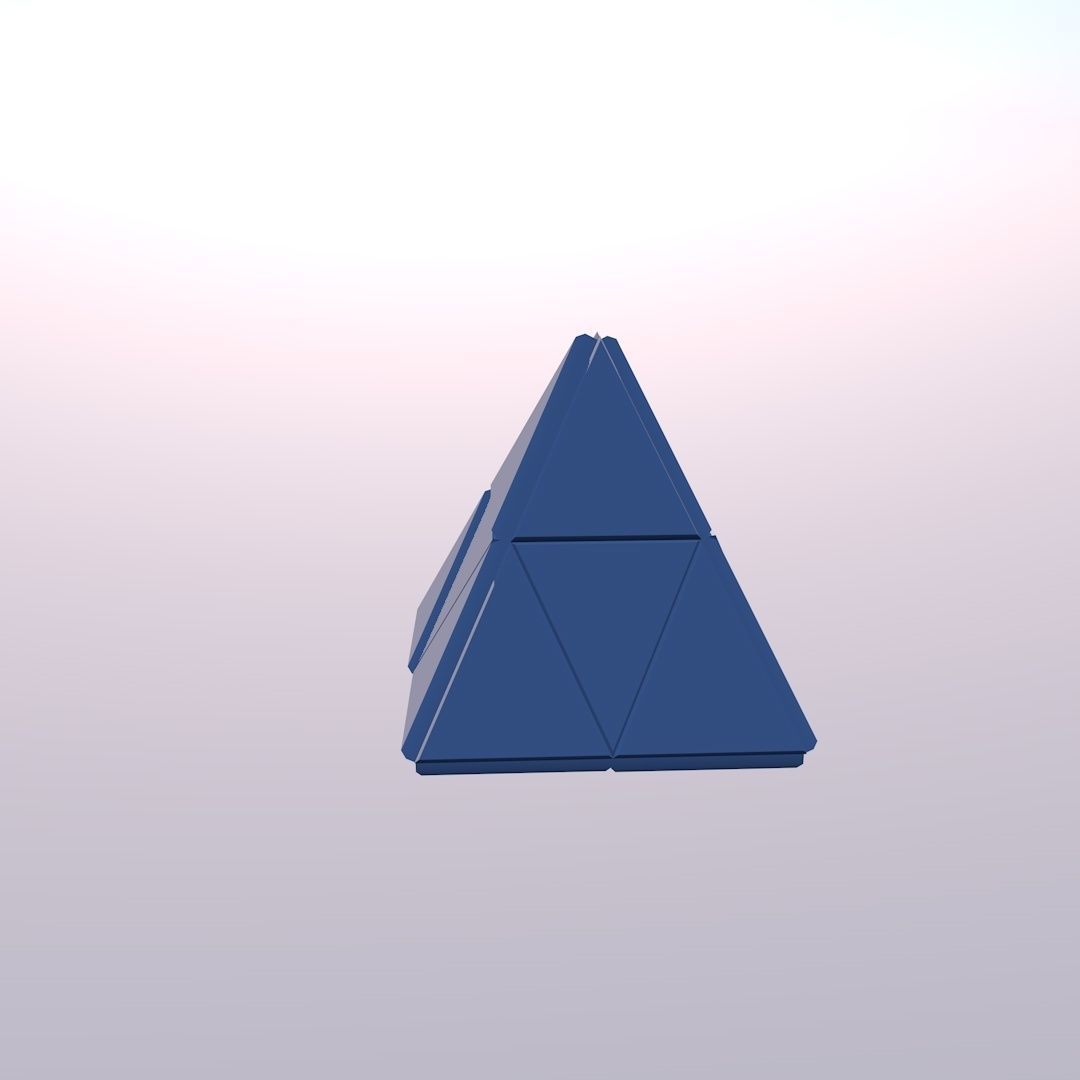 Sci Fi Object No8 - Pyramid Sphere Torus 2019 Low Poly Low-poly 3D model_8