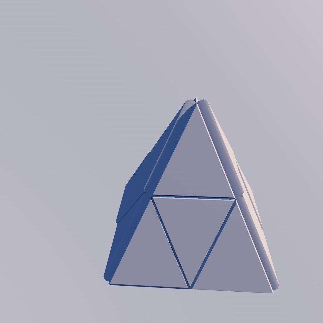 Sci Fi Object No8 - Pyramid Sphere Torus 2019 Low Poly Low-poly 3D model_3