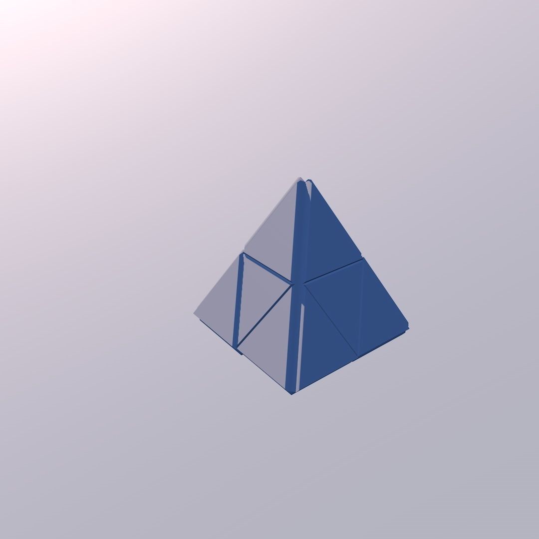 Sci Fi Object No8 - Pyramid Sphere Torus 2019 Low Poly Low-poly 3D model_10