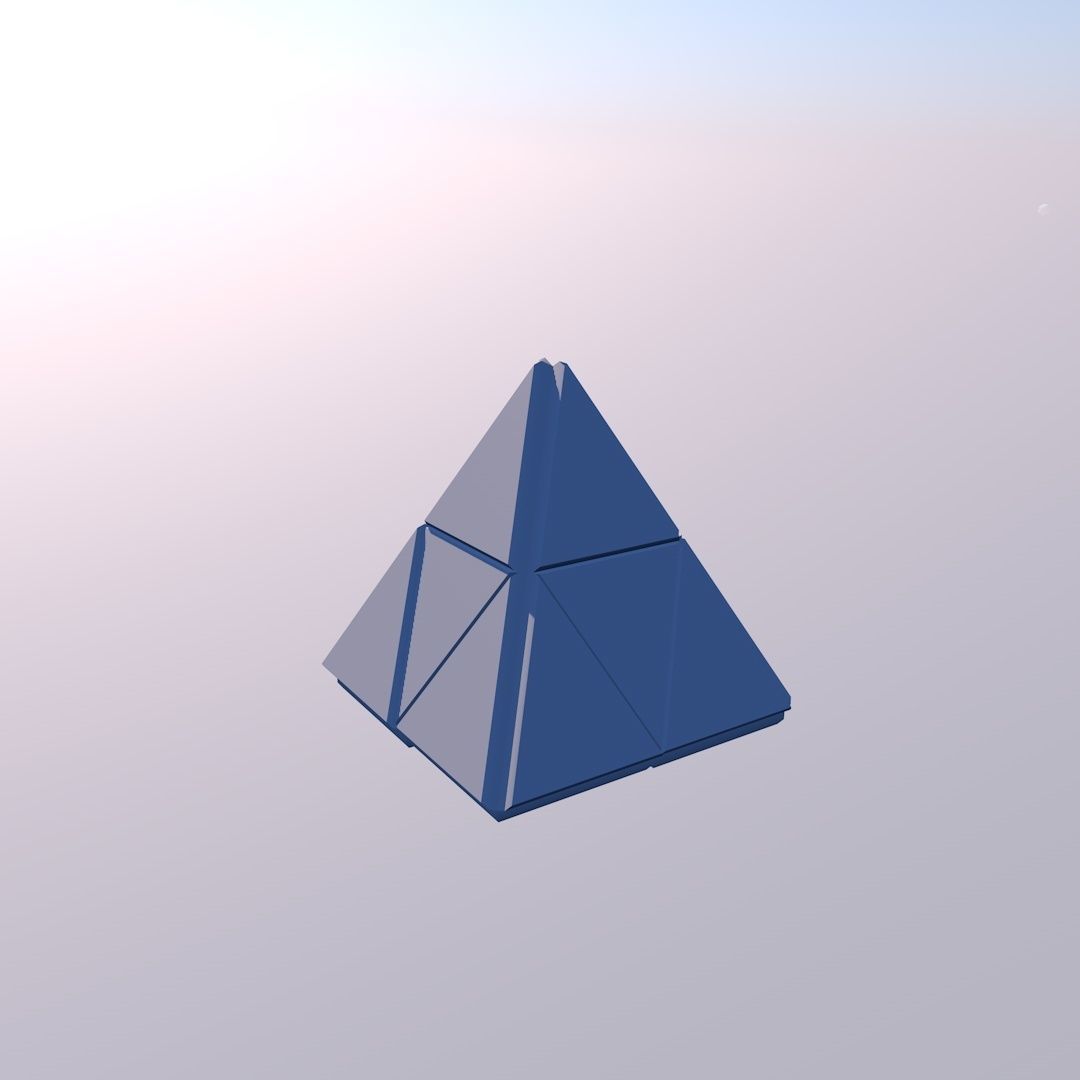 Sci Fi Object No8 - Pyramid Sphere Torus 2019 Low Poly Low-poly 3D model_9