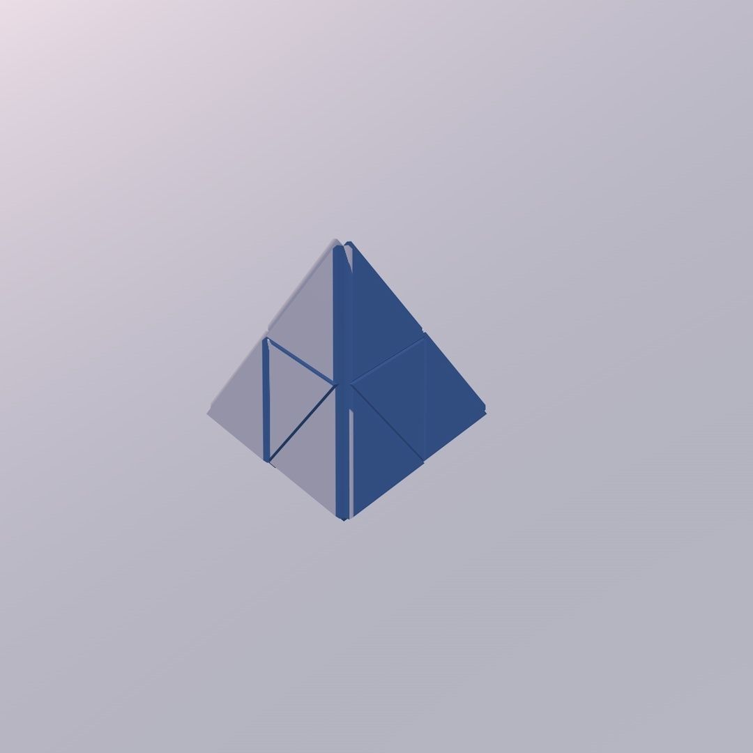 Sci Fi Object No8 - Pyramid Sphere Torus 2019 Low Poly Low-poly 3D model_11