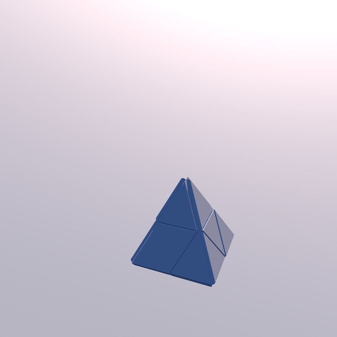 Sci Fi Object No8 - Pyramid Sphere Torus 2019 Low Poly Low-poly 3D model_7