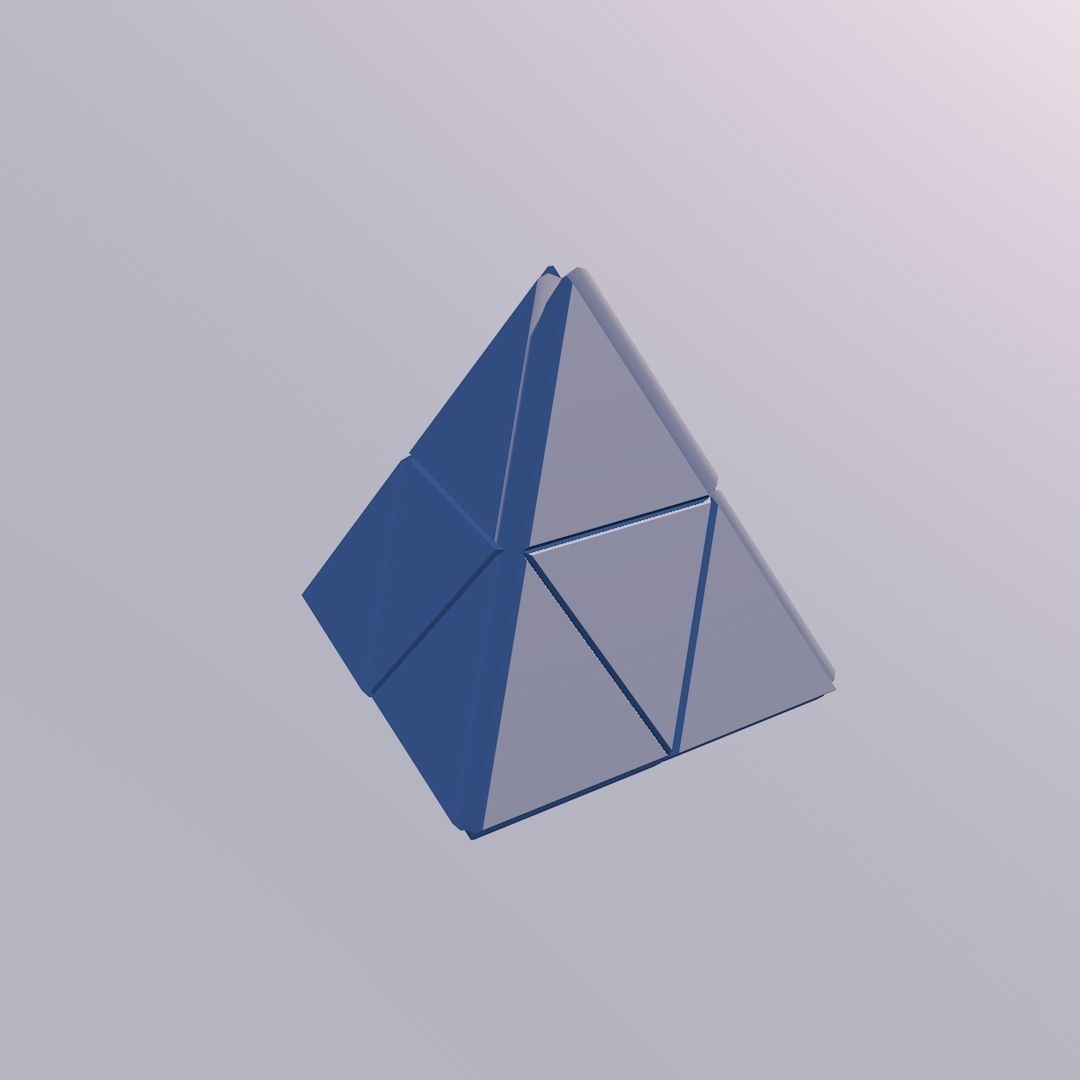 Sci Fi Object No8 - Pyramid Sphere Torus 2019 Low Poly Low-poly 3D model_4