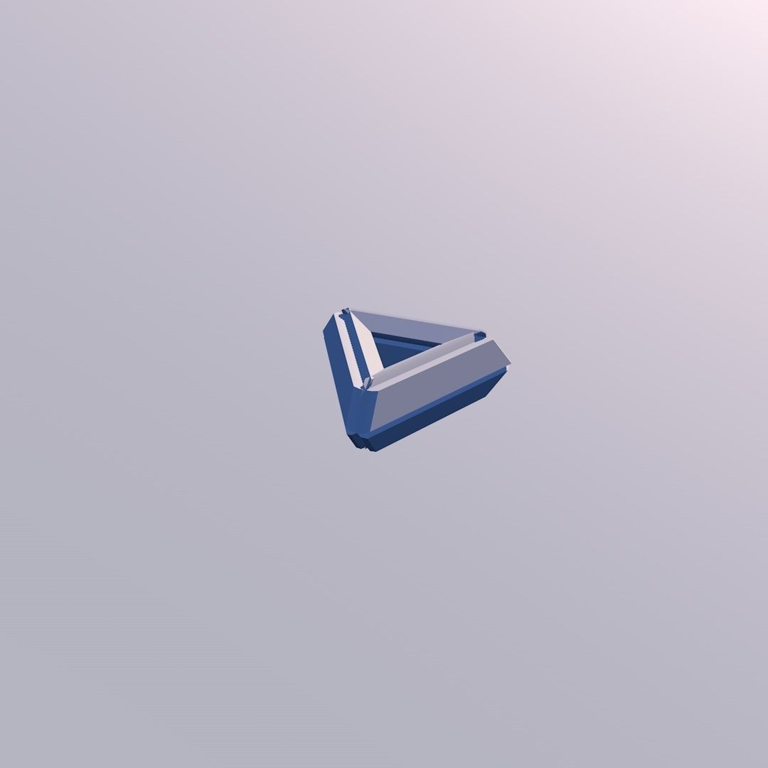 Sci Fi Object No11 - Pyramid Sphere Torus 2019 Low Poly 3D model_5