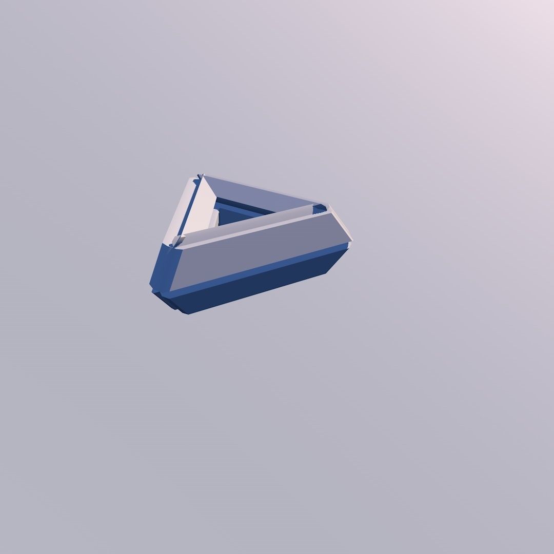 Sci Fi Object No11 - Pyramid Sphere Torus 2019 Low Poly 3D model_4