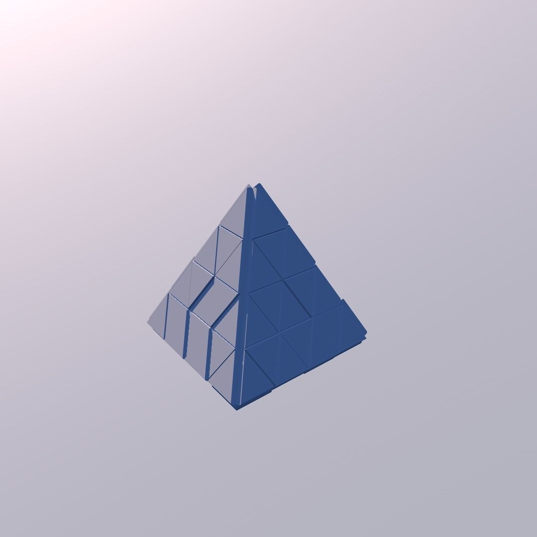 Sci Fi Object No14 - Pyramid Sphere Torus 2019 Low Poly 3D model_10