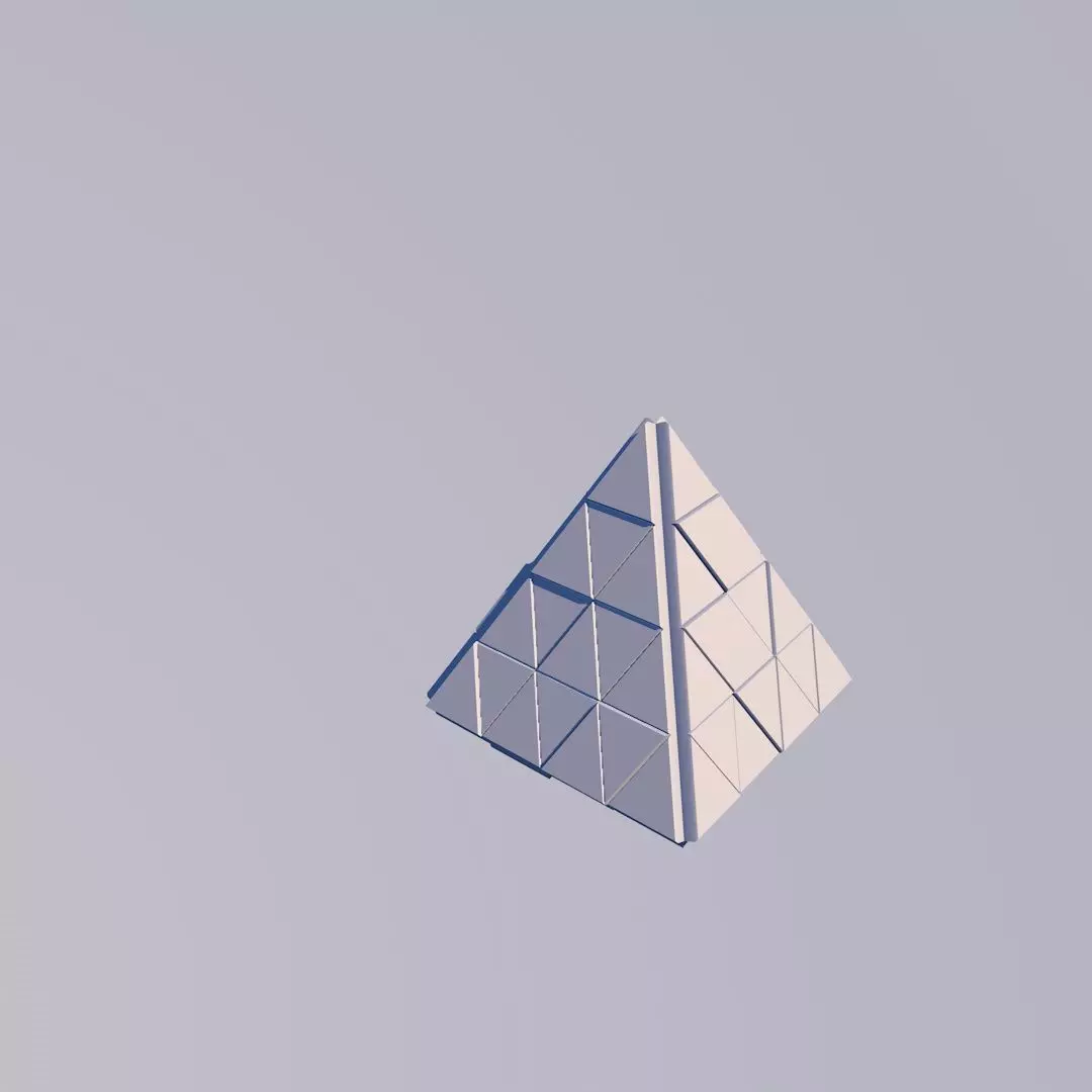 Sci Fi Object No14 - Pyramid Sphere Torus 2019 Low Poly 3D model_0