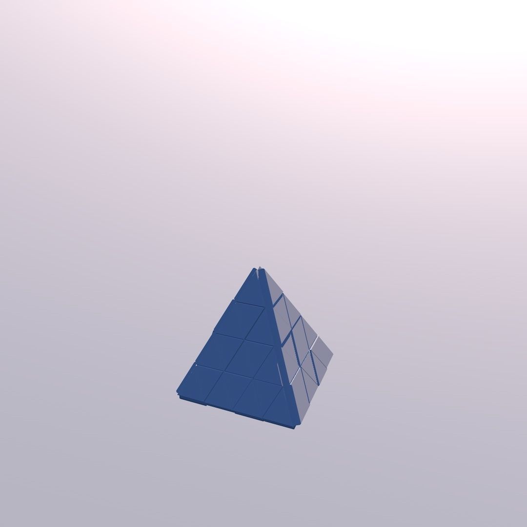 Sci Fi Object No14 - Pyramid Sphere Torus 2019 Low Poly 3D model_7