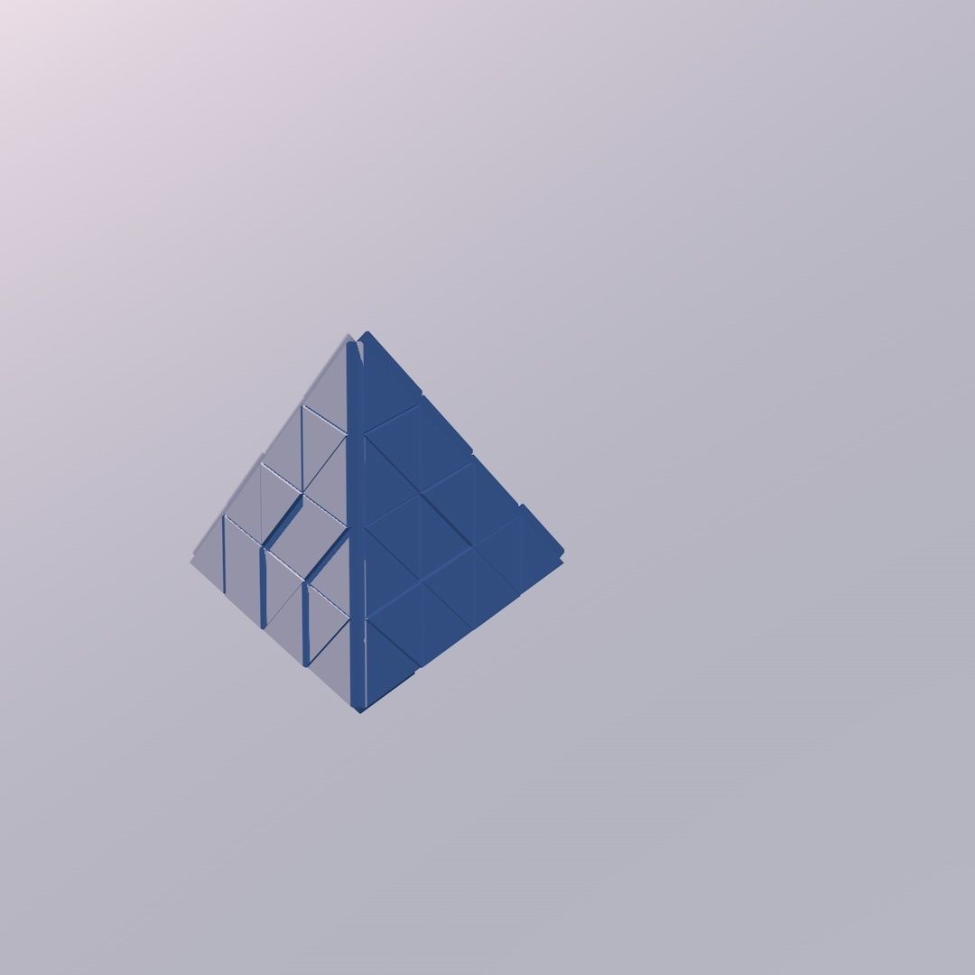 Sci Fi Object No14 - Pyramid Sphere Torus 2019 Low Poly 3D model_11