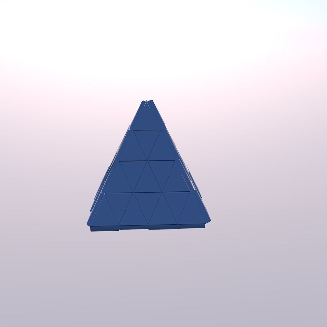 Sci Fi Object No14 - Pyramid Sphere Torus 2019 Low Poly 3D model_8