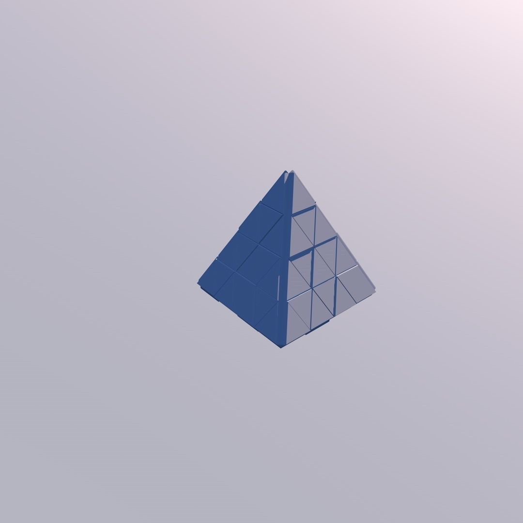 Sci Fi Object No14 - Pyramid Sphere Torus 2019 Low Poly 3D model_5