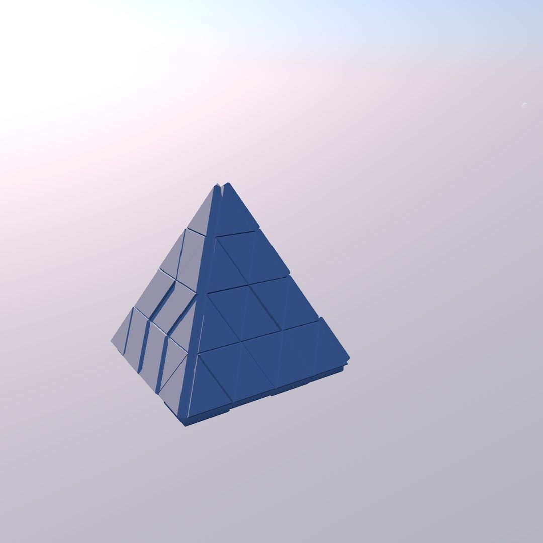 Sci Fi Object No14 - Pyramid Sphere Torus 2019 Low Poly 3D model_9