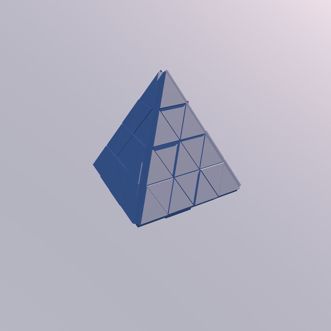 Sci Fi Object No14 - Pyramid Sphere Torus 2019 Low Poly 3D model_4