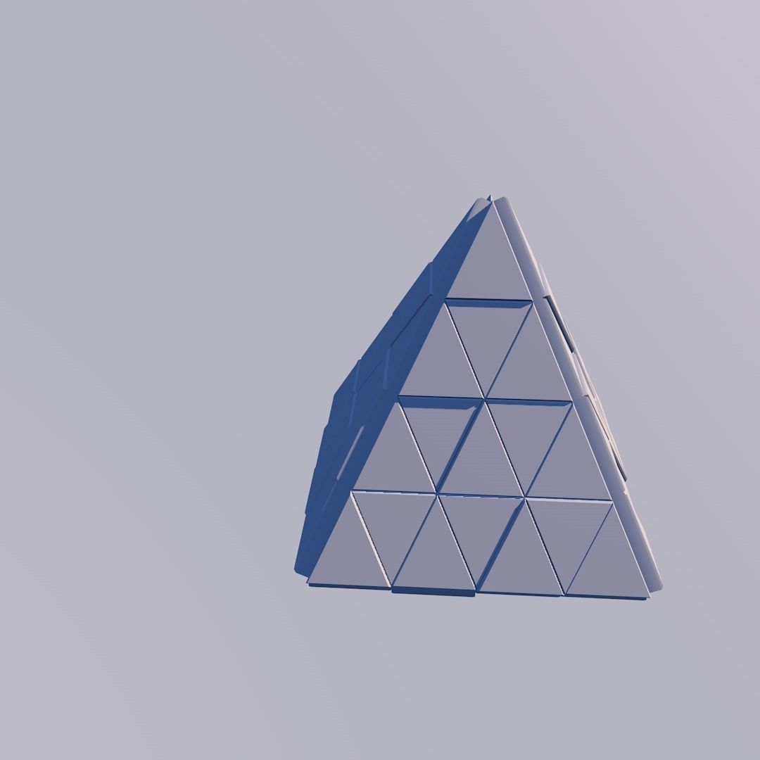 Sci Fi Object No14 - Pyramid Sphere Torus 2019 Low Poly 3D model_3