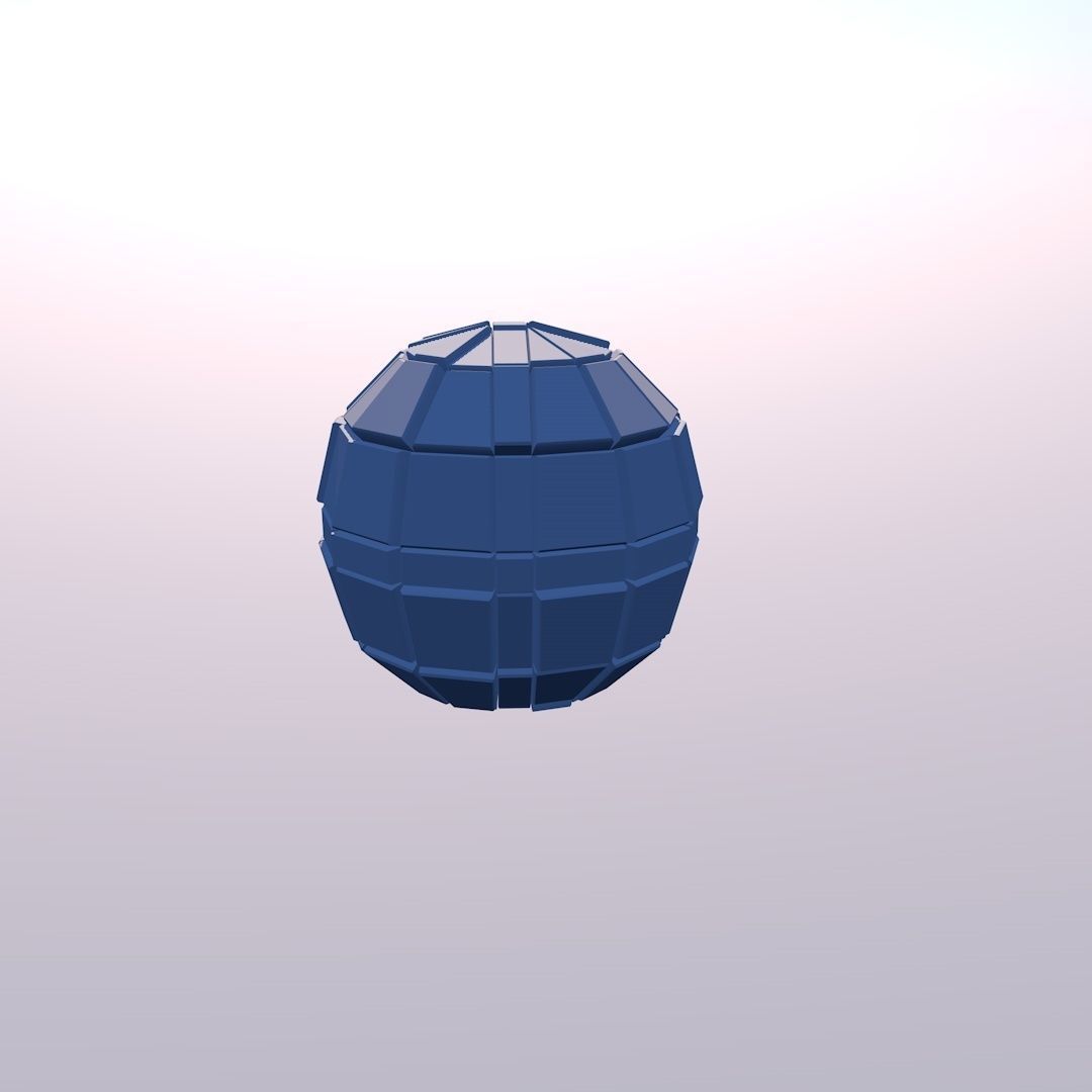 Sci Fi Object No 19 - Pyramid Sphere Torus 2019 Low Poly 3D model_8