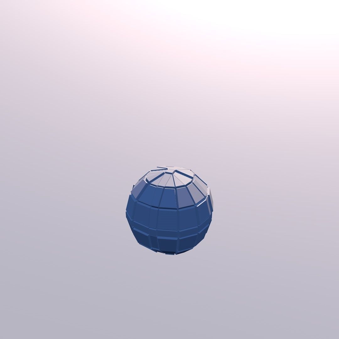 Sci Fi Object No 19 - Pyramid Sphere Torus 2019 Low Poly 3D model_7