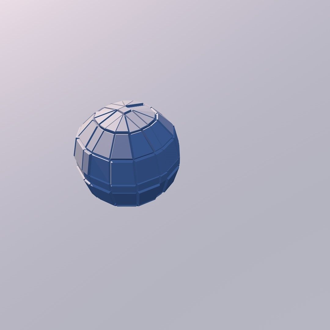 Sci Fi Object No 19 - Pyramid Sphere Torus 2019 Low Poly 3D model_11