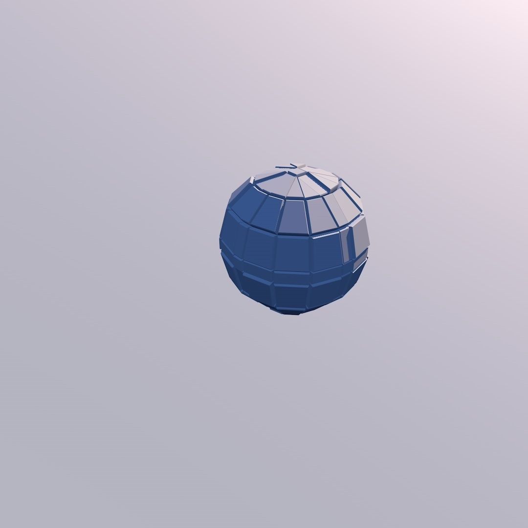 Sci Fi Object No 19 - Pyramid Sphere Torus 2019 Low Poly 3D model_5