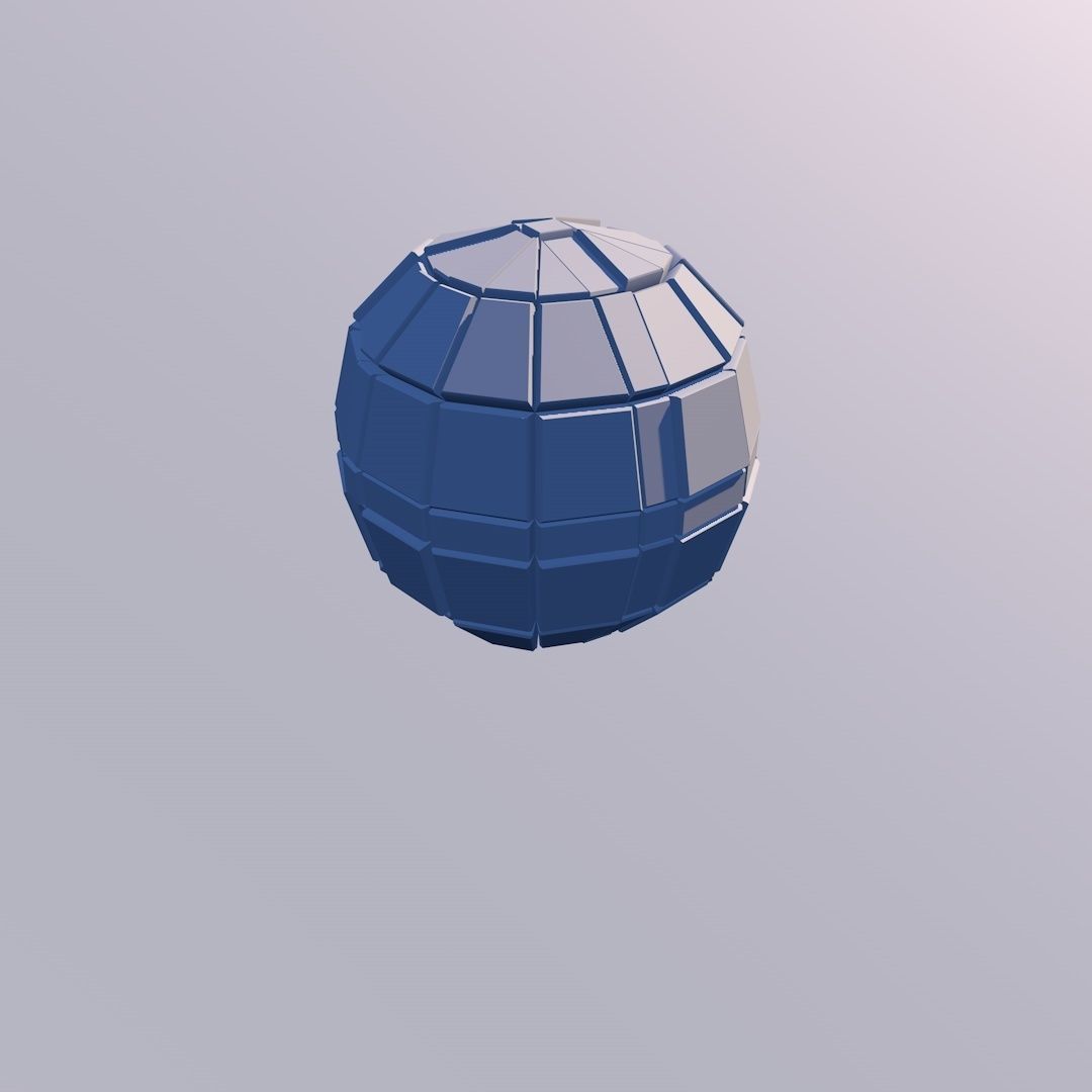 Sci Fi Object No 19 - Pyramid Sphere Torus 2019 Low Poly 3D model_4