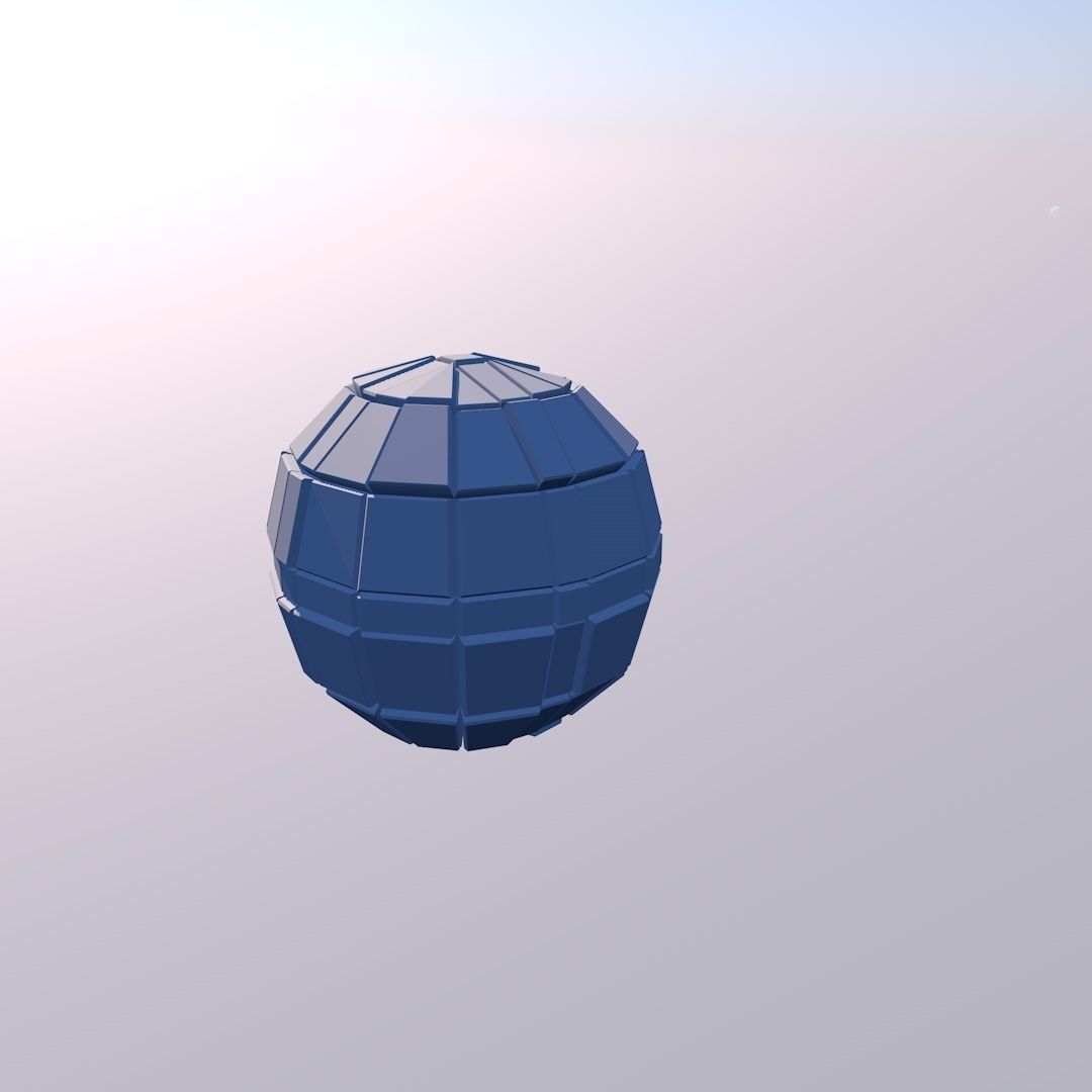Sci Fi Object No 19 - Pyramid Sphere Torus 2019 Low Poly 3D model_9