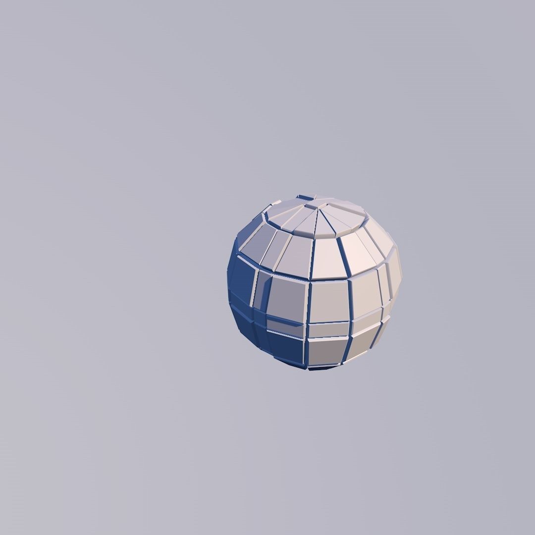 Sci Fi Object No 19 - Pyramid Sphere Torus 2019 Low Poly 3D model_3