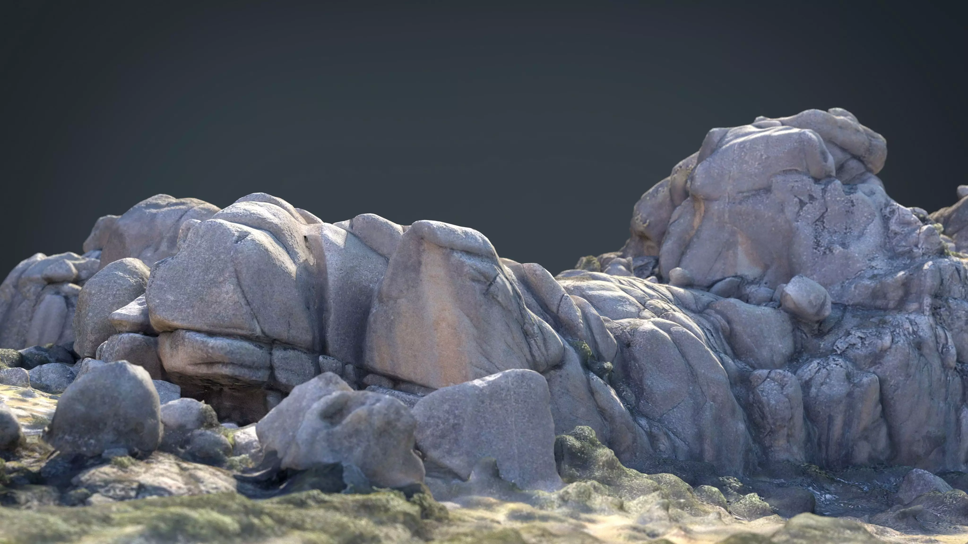  MOUNTAIN ROCKS 8 Low-poly 3D model_0