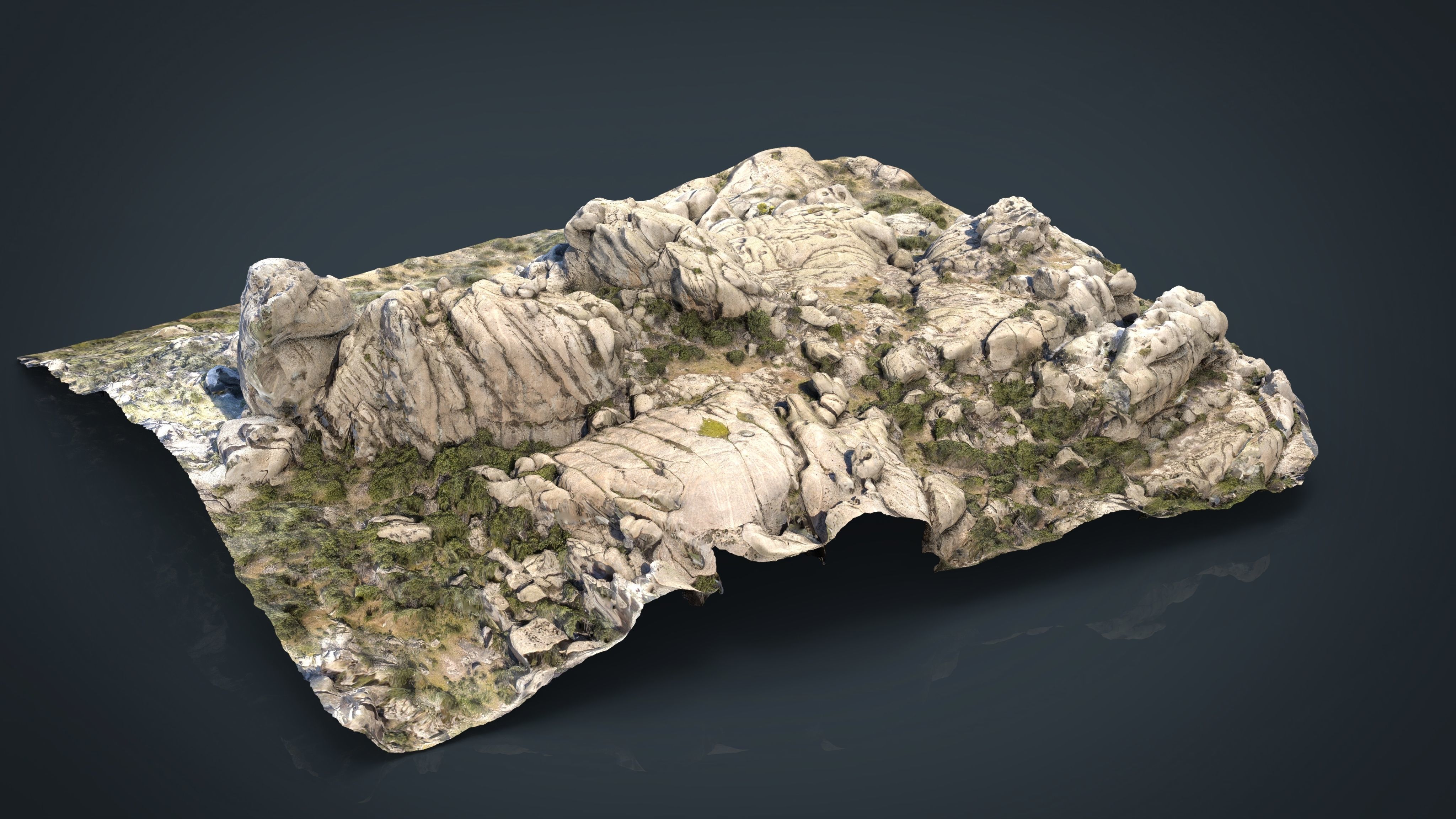  MOUNTAIN ROCKS 8 Low-poly 3D model_3