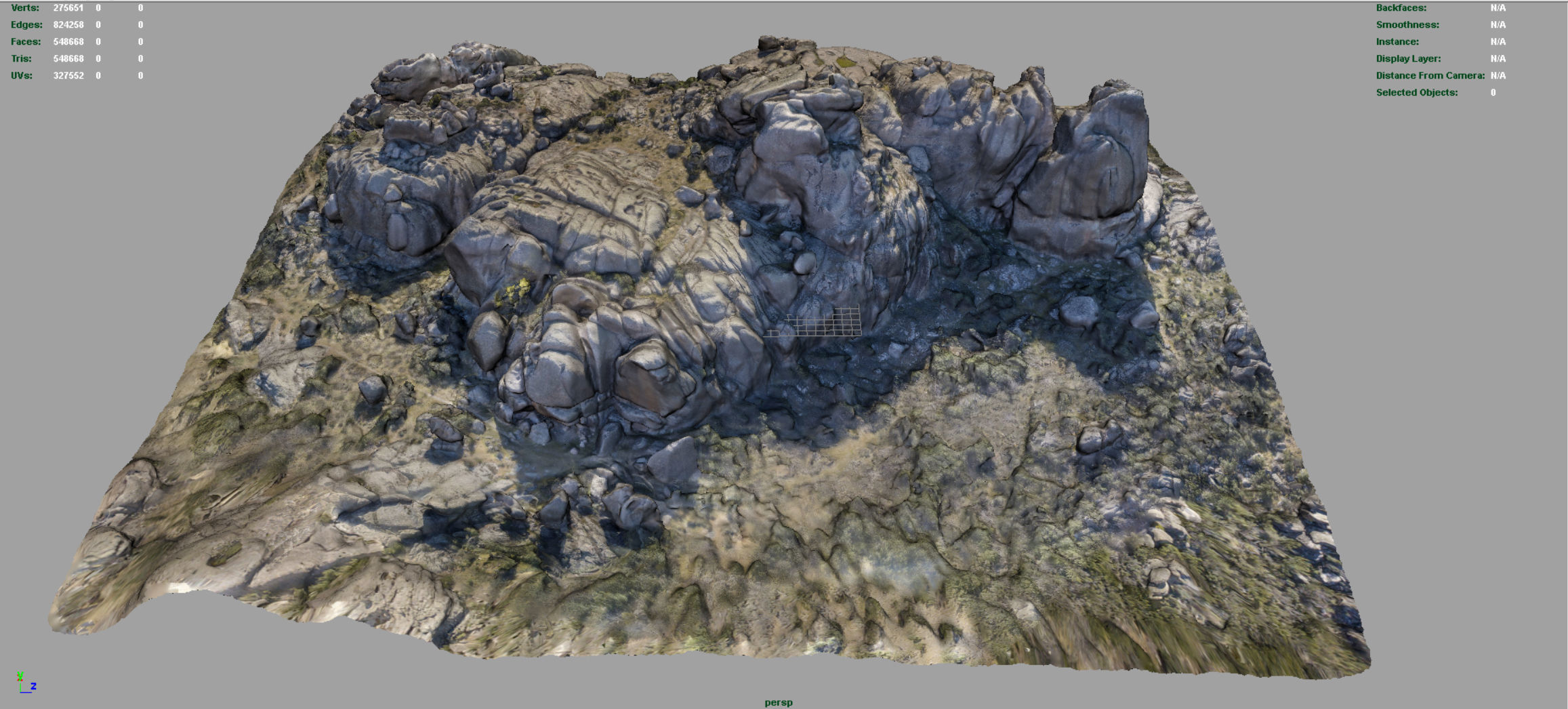  MOUNTAIN ROCKS 8 Low-poly 3D model_5