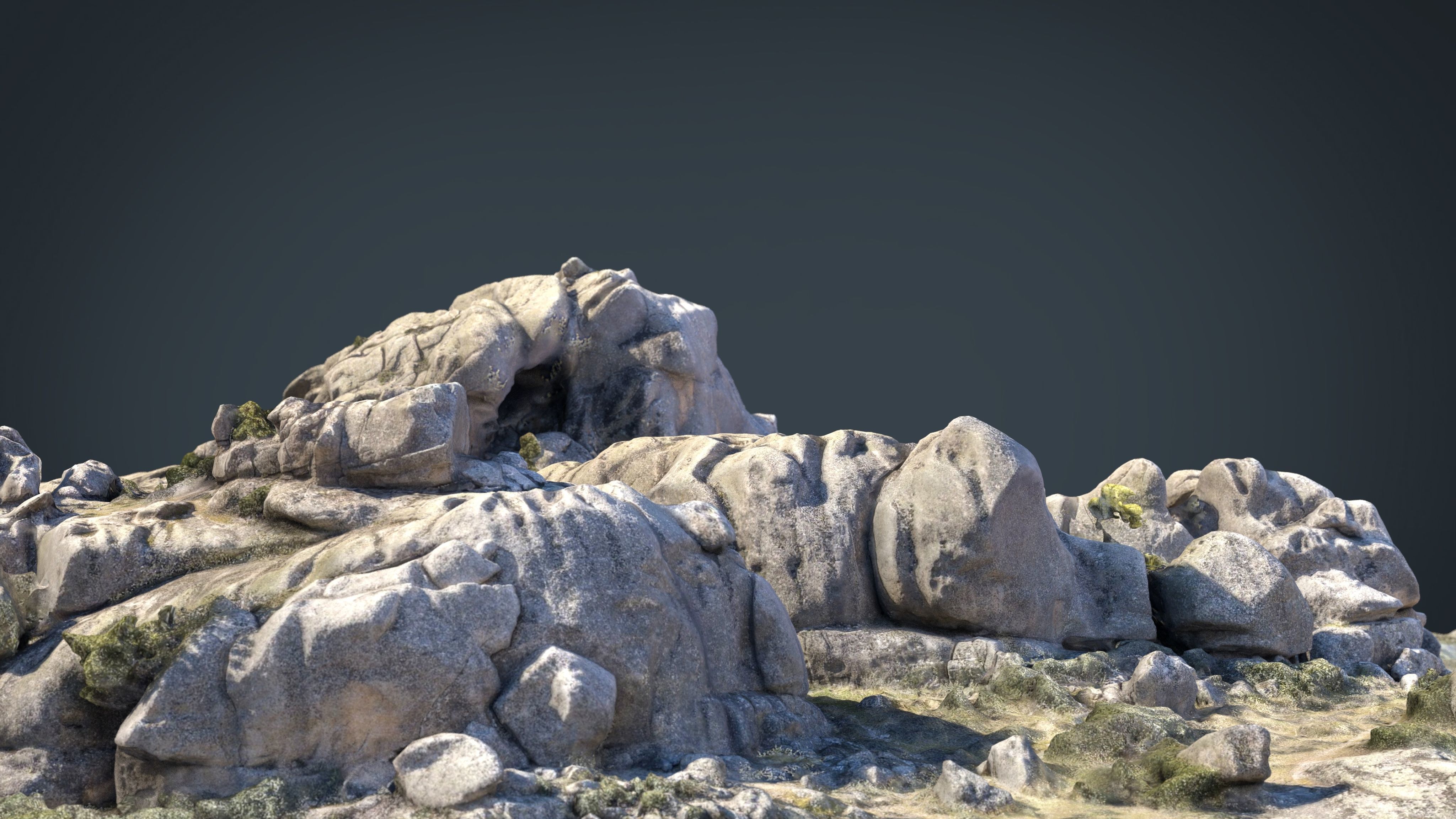  MOUNTAIN ROCKS 8 Low-poly 3D model_18