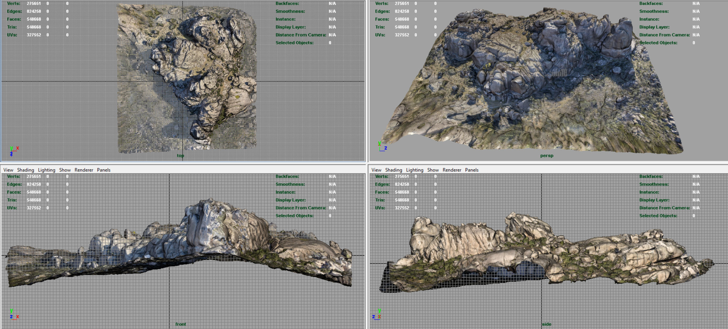 MOUNTAIN ROCKS 8 Low-poly 3D model_11