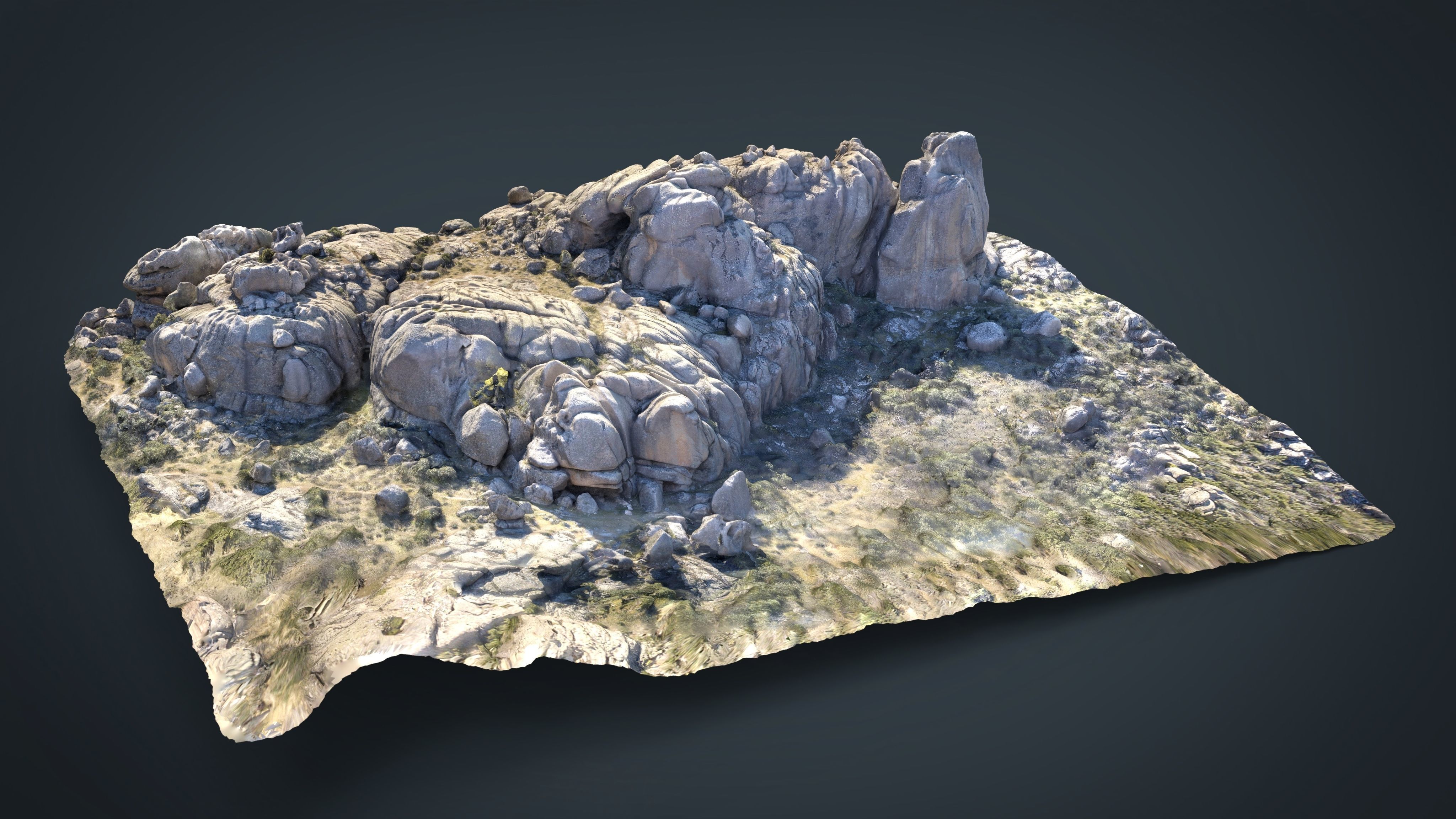  MOUNTAIN ROCKS 8 Low-poly 3D model_2
