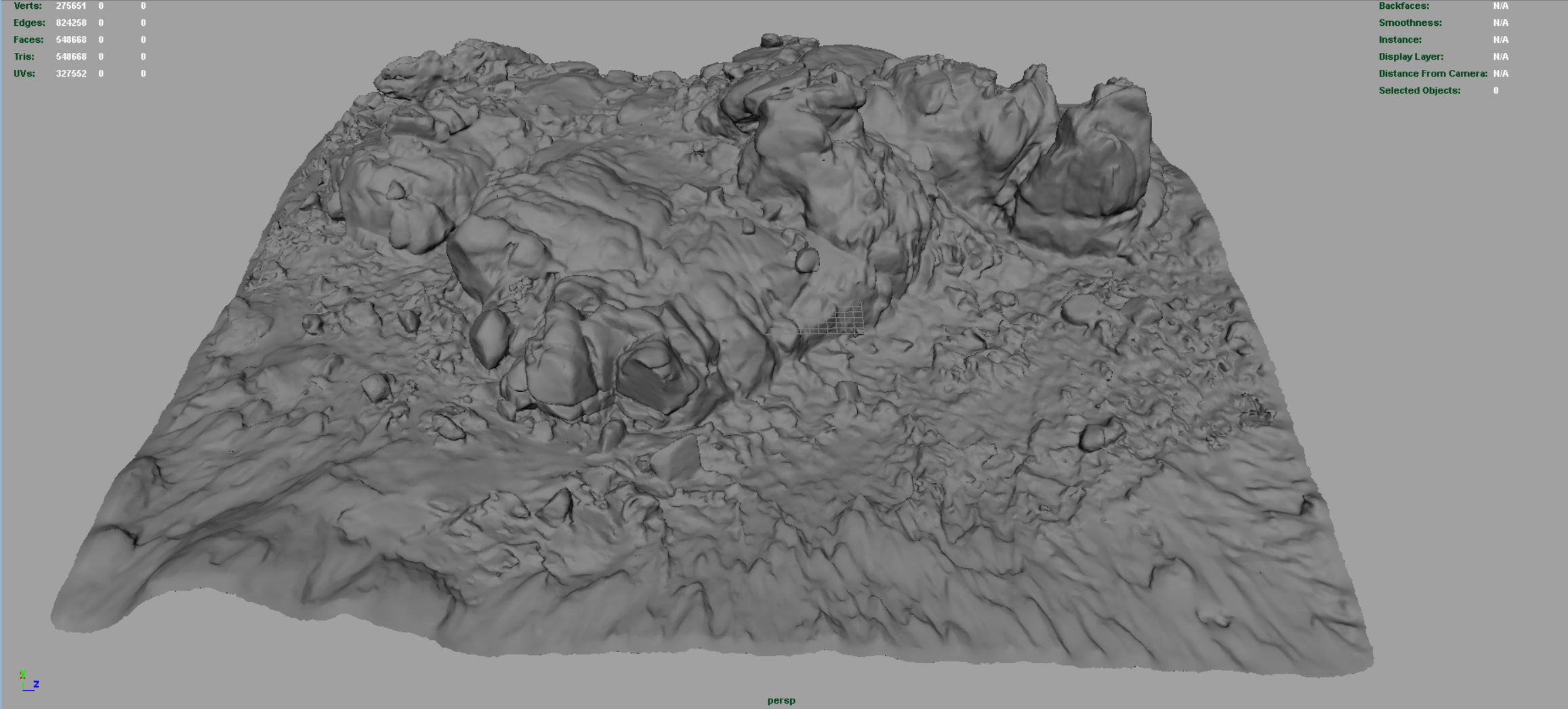  MOUNTAIN ROCKS 8 Low-poly 3D model_4