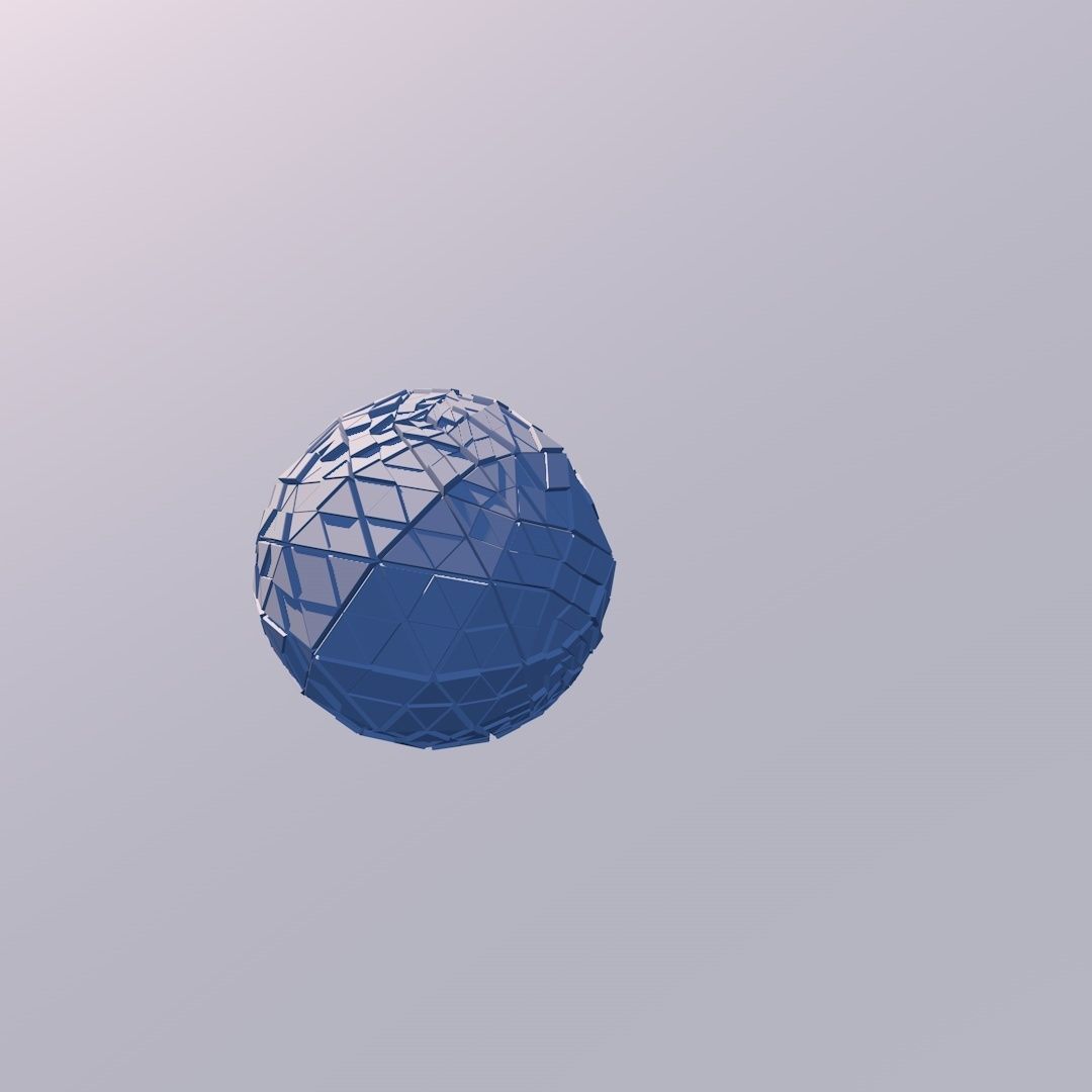 Sci Fi Object No 21 - Pyramid Sphere Torus 2019 Low Poly 3D model_11
