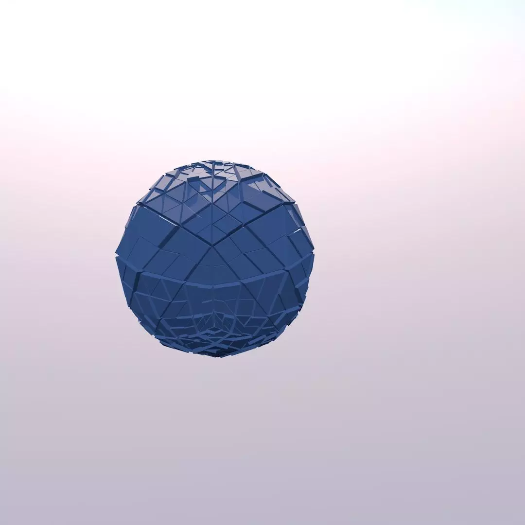 Sci Fi Object No 21 - Pyramid Sphere Torus 2019 Low Poly 3D model_0