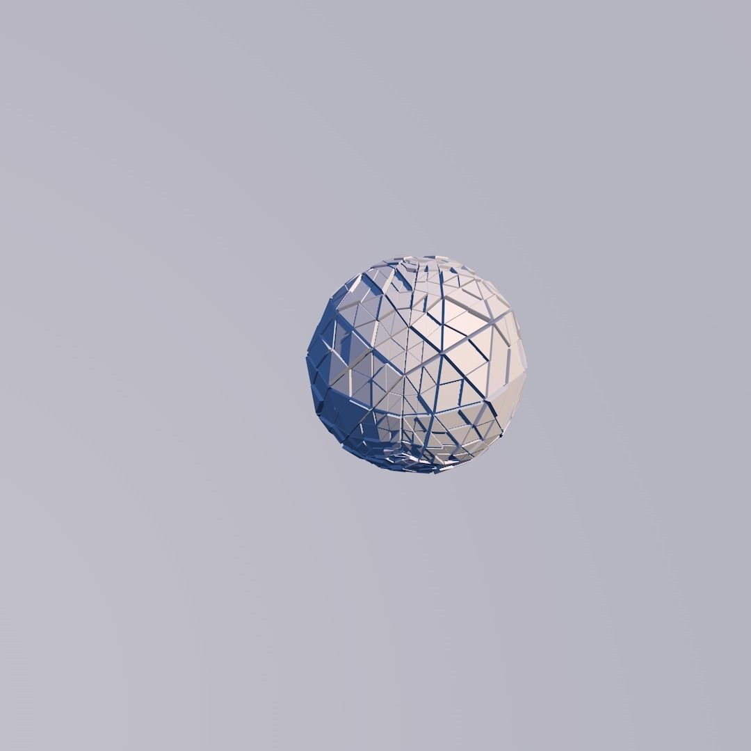 Sci Fi Object No 21 - Pyramid Sphere Torus 2019 Low Poly 3D model_3