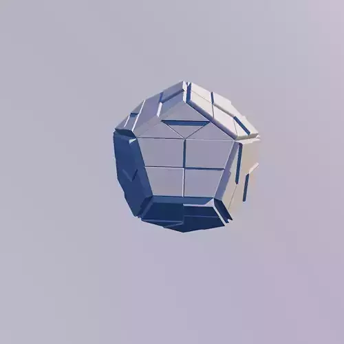 Sci Fi Object No 22 - Pyramid Sphere Torus 2019 Low Poly