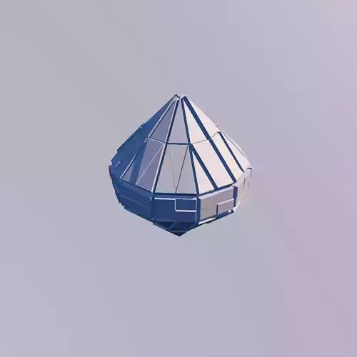 Sci Fi Object No 24 - Pyramid Sphere Torus 2019 Low Poly